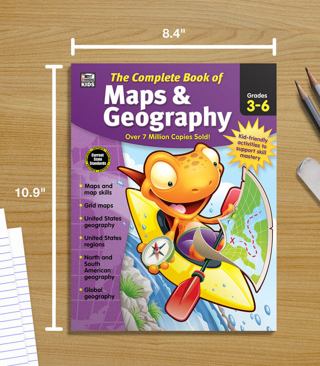 The Complete Book of Maps & Geography Workbook Grade 3-6 Paperback