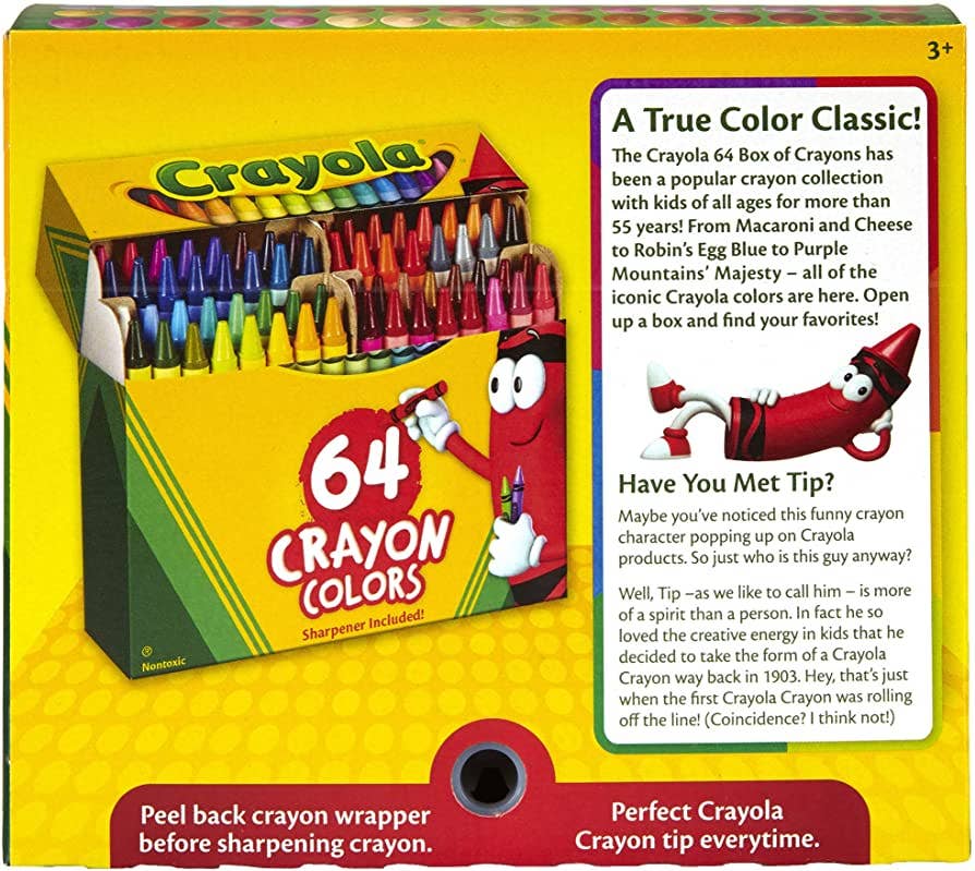 Crayola Crayons with Sharpener 64 Count