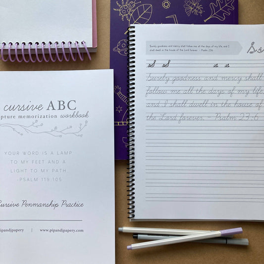 Cursive ABC Scripture Memorization Workbook