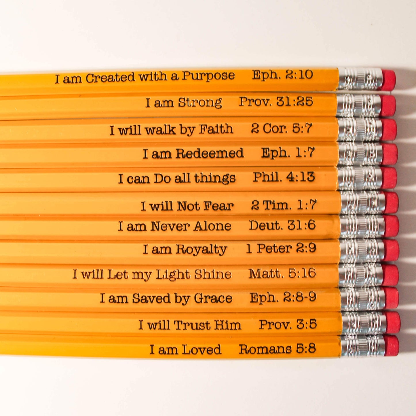 Faith Verse Pencils: Wooden Number 2 Pencil / Traditional (Yellow)