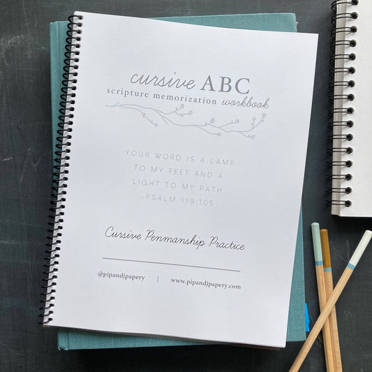 Cursive ABC Scripture Memorization Workbook