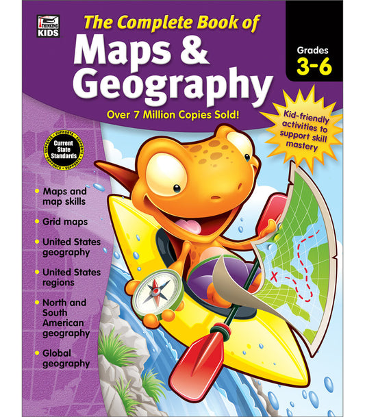 The Complete Book of Maps & Geography Workbook Grade 3-6 Paperback