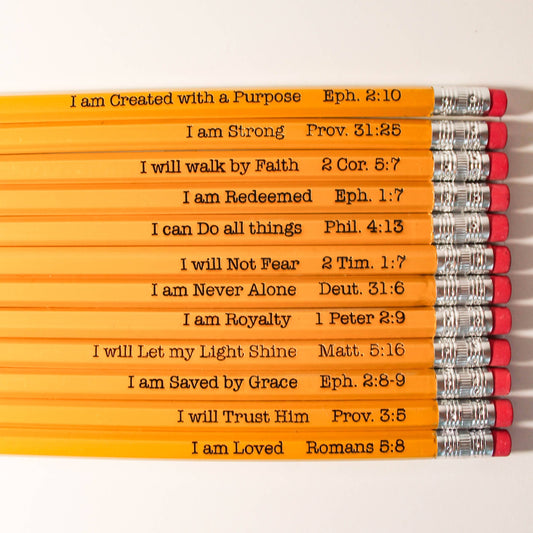 Faith Verse Pencils: Wooden Number 2 Pencil / Traditional (Yellow)
