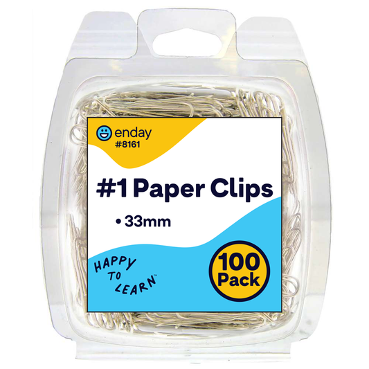 Paper Clips 33Mm Metalic 100 Pack