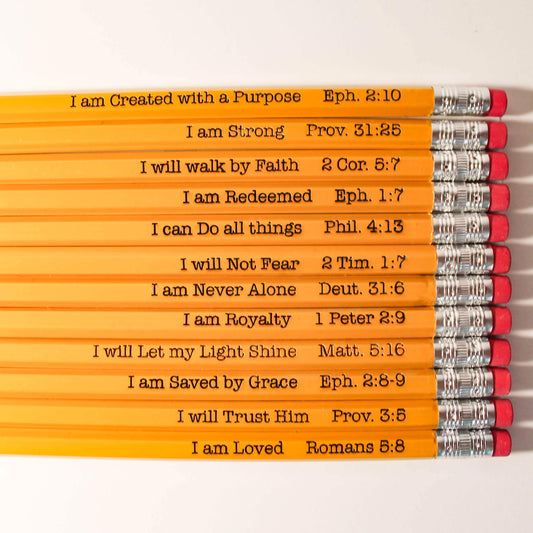 Faith Verse Pencils: Wooden Number 2 Pencil / Traditional (Yellow)