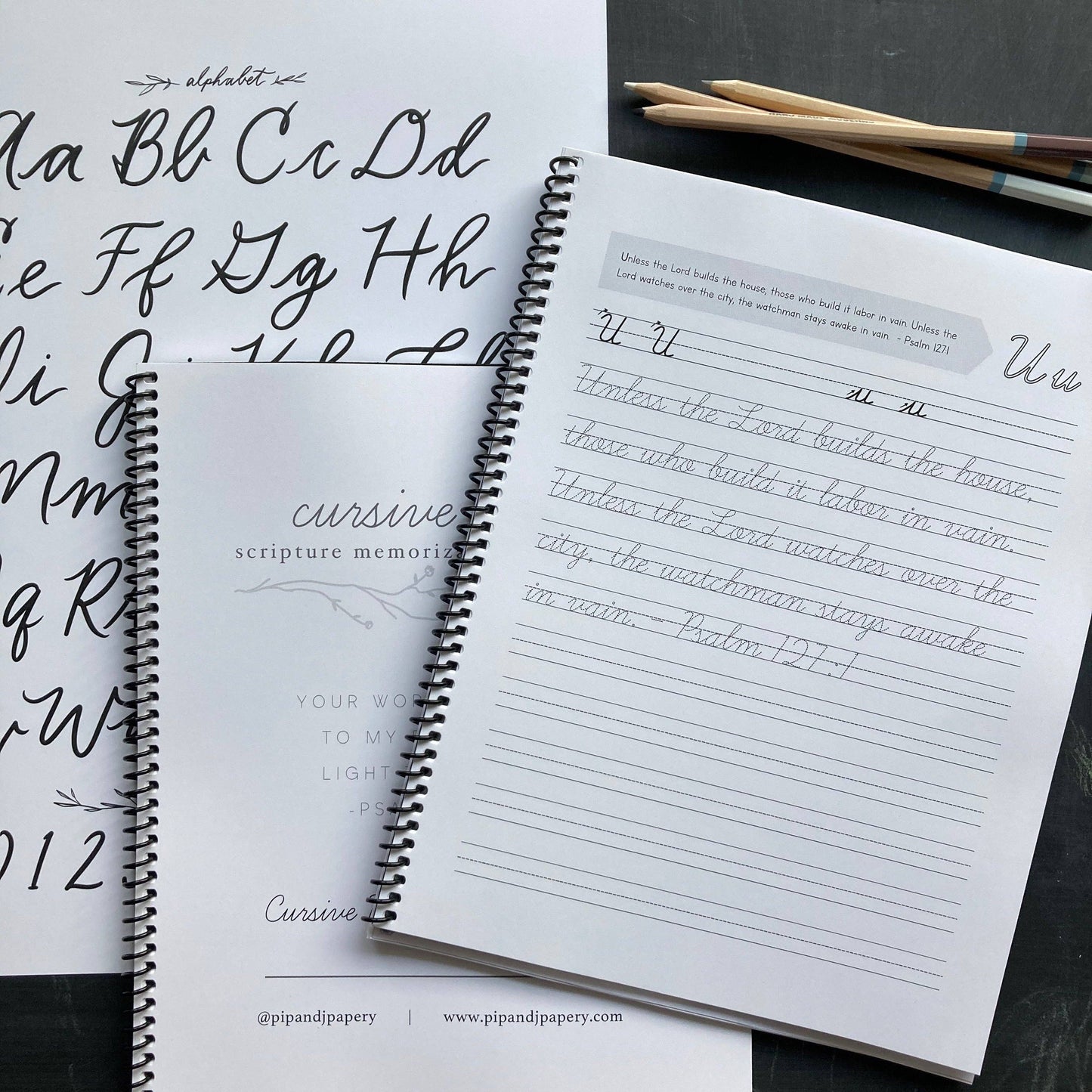 Cursive ABC Scripture Memorization Workbook